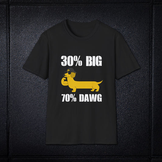 "30% Big 70% Dawg" Funny Gym Dog Tee